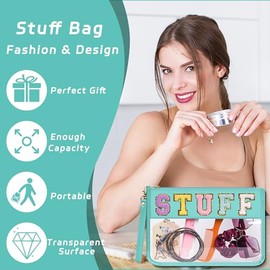 Bolsa grande de chenilla con cierre transparente para viajes, bolsa de maquillaje transparente de nailon, bolsa de cosméticos impermeable de PVC, bols