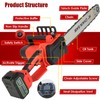 iMounTEK Electric Cordless Chainsaw 16Inch Powerful Chain saw With 2Pcs