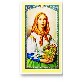 Gifts by Lulee, LLC Tarjeta De Rezo De Santa Dymphna Patrona De Los Personas Con Problemas Mentales