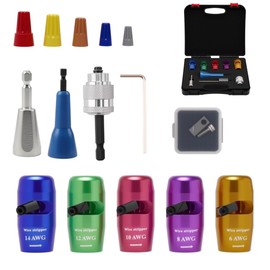 diceevil Wire Stripper Twister Tool for Drill, Professional Electrician Wire Nut Twister Stripping and Twisting Tool, Drill Wire Stripper for Cutters 14-12-10-8-6 AWG