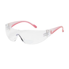 Lady Eva 250-12-0300 Rimless Safety Readers with Clear/Pink Temple, Clear Lens and Anti-Scratch/Anti-Fog Coating - +3.00 Diopter