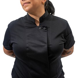 TILIT Supply Chef Coat for Women (Black, Small) | Premium Chef Coat for Women | Quality Design and Functionality