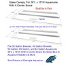 Glass Canopy Two Piece Set for Aquariums with and Without