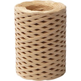 Raffia Paper Craft Ribbon,Kraft Raffia Ribbon,Natural Raffia String Kraft Craft Packing Paper Twine,Raffia Paper Craft Ribbon Packing Paper Twine for Gifts DIY Supplies Flower (White)