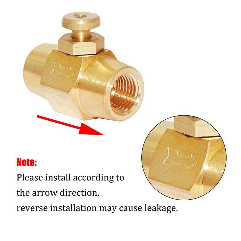 Joywayus Brass 1/4" NPT Female Thread Push Button Check Valve
