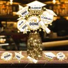 36Pcs Gold White Graduation Centerpieces for Tables 2025 with Lights