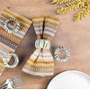 Goroly Home Handmade Multi Sequin Beaded Napkin Rings Set, Napkin