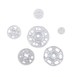 1 Box/15 Set Invisible Small Plastic Snap Buttons Sew-on Snap Buttons Press Button for Sewing Clothing (Transparent, 13mm)