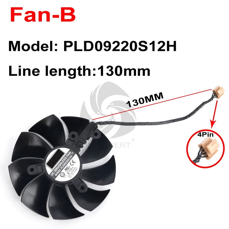 Coolerage 87mm 12V 0.55A 4Pin PLD09220S12H RTX3070 RTX3080 RTX3090 FTW3