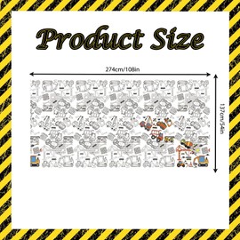 Coloring Tablecloth for Kids,137*274cm Giant Colouring Table Cloth,Paper Tablecloths Vehicle Rectangular Table Cover for Parties,Art Coloring Educational Tablecloth Party Supplies for Boys Girls