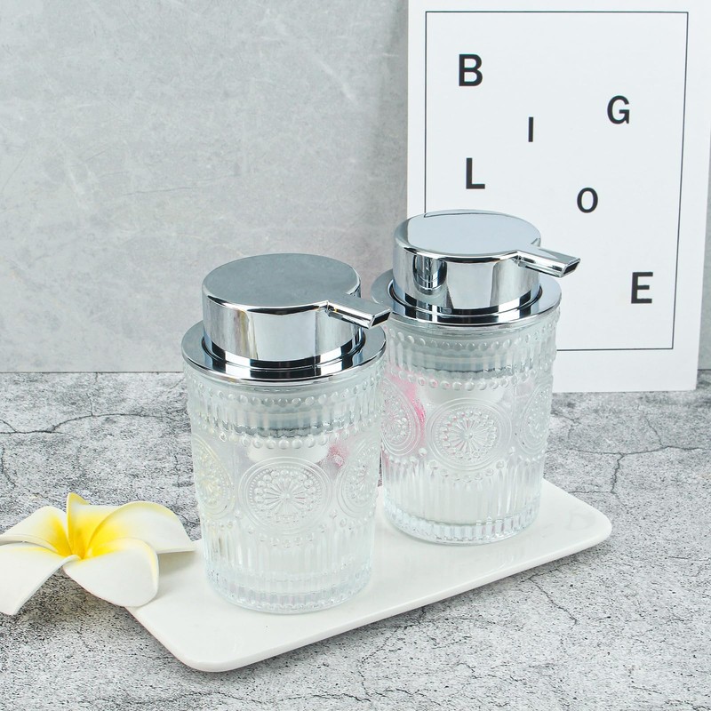 GOYISEE Glass Foaming Hand Soap Dispenser Glass,Hand Soap Dispenser for