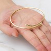 Philip Jones Gold Plated Teardrop Bangle