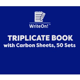 Half Size Triplicate Book with Carbon Sheets - Pages 1-50