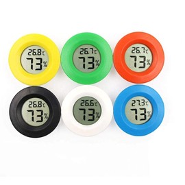 leeza Digital Thermometer/Hygrometer, Colorful, Black, Set of 2 (Black Black) Japanese Instruction Manual Included (English Language Not Guaranteed)