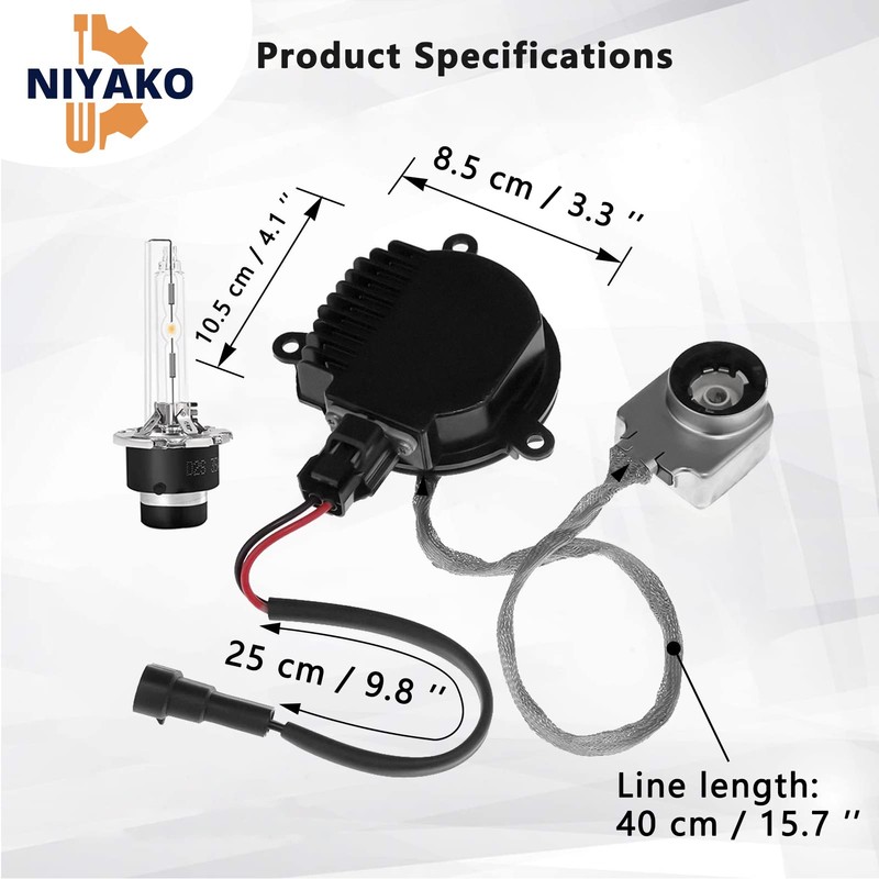 Niyako Xenon HID Ballast Headlight Control Unit with D2S Bulb