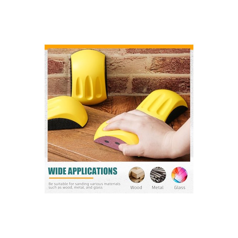 4 Pcs 5 Inch Hook and Loop Mouse Hand Sanding
