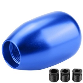 Kuuleyn Gear Shift Knob Manual 5 Speed Metal Gear Knob Shift Lever with 3 Adapters (8mm/10mm/12mm) (Blue)
