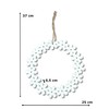 DARO DEKO Wooden Flower Wreath White Diameter 25 cm with