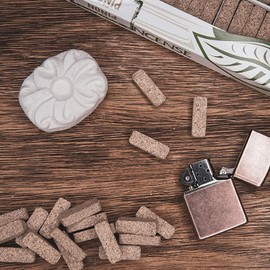 Incienso de Santa Fe - Piñon Natural Wood Incense Bricks with Holder, 100 Count - Made in The USA