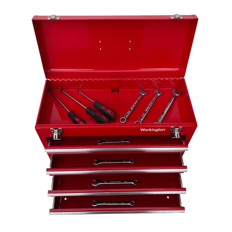 Workington Portable Metal Tool Chest with 4 Drawers, 20" 4-Drawer