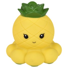 Forest & Twelfth 6" Pineapple Octopus Toy Rubber Sea Animal for 3+ Year Olds, Great Toddlers Toy for Bath, Pool, Beach and Indoor Play, Classroom Gifts for Students (#5 Pineapple)