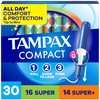 Tampax Compact Pearl Tampons for Women Multipack, with LeakGuard Braid