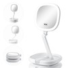 Beautifive 6.3” Makeup Mirror with Light and Magnification, 10X/1X Light