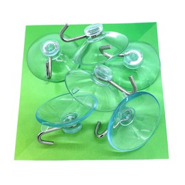 JAM2DAY 6 Clear Suction Hooks with Wire Hook - 32mm