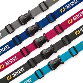 RJ-Sport Triathlon Race Number Belt, Running Strap with Numbers & 6 Gel Holders for Jogging, Cycling, Marathons, black