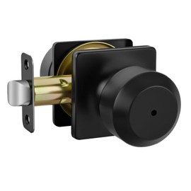 Haidms Black Door Knobs, Interior Door knobs, Privacy Door Knob for Bedroom or Bathroom, Matte Black Door Knobs (1 Pack)