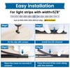 Muzata 10Pack 3.3FT/1M Plus-Size LED Channel System for Waterproof LED