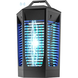 Bug Zapper Outdoor, 20W Mosquito Zapper with Dusk to Dawn Light Sensor, 4200V Electric Bug Zapper Indoor for 2300 Sq Ft Coverage