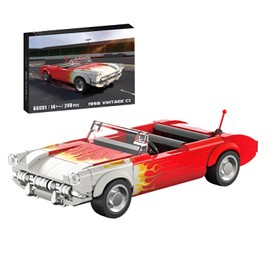 SymGrpu Vintage Sports Car Building Blocks Kit, 1956 C1 Car Model Building Set, City Racing Car Clamping Blocks, Car Vehicle Construction Toy for Adults Teenagers from 14 Years, 249 Pieces