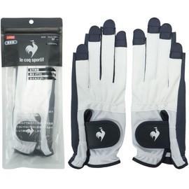 Lcox Sportif Golf LG5SGV01L Women's Golf Gloves, Ambidextrous, All Weather, Nail Free, UPF50+ Synthetic Leather, WH00 (white), M