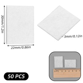50 Pcs Air Filter Scent Pads, Microfibre Essential Oil Diffuser Refill Pads, 1.2x0.86x0.12in Unscented Aromatherapy Pad for Car Home Office Electronic Diffusers