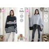 King Cole 5179 Knitting Pattern Womens Easy Knit Ponchos in