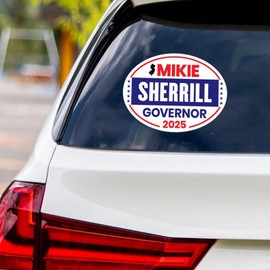 Mikie Sherrill for New Jersey Governor 2025 Vinyl Sticker, Vote Mikie Sherrill Decal, Governor Elections 2025 Bumper Sticker, 6" x 4.5"