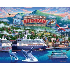 Boardwalk Puzzles Ketchikan, 1000 Piece Jigsaw Puzzle for Adults, Made in USA