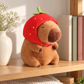 Capybara Plush Toy for Cute Animal Lovers – Soft Stuffed Capybara with Playful Accessories for Bedroom Decor and Gifts