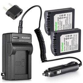 Kastar Battery (2-Pack) and Charger Kit for CGR-S006, CGR-S006A1B, CGA-S006, DMW-BMA7 Work with Panasonic Lumix DMC-FZ18, DMC-FZ28, DMC-FZ30, DMC-FZ35, DMC-FZ38, DMC-FZ50, DMC-FZ7, DMC-FZ8 Cameras