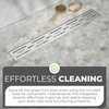 36 Inch Rectangular Linear Shower Drain Set with Brick Pattern