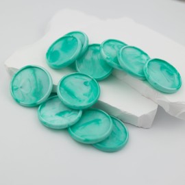 SMILE&WAVE Customizable Discbound Expansion Discs For Extra Pages - DIY Binder Rings For Notebooks, Planners, Calendars - Fits Staples ARC and Happy Planners (MARBLE GREEN, 32 mm/1.25 inch)