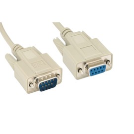 CompuCablePlus Null Modem Cable Shielded, Molded, Beige (DB9 to DB9, Male to Female, 6 Feet)