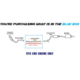 Northeastern Exhaust | Stainless Steel Exhaust Front Intermediate Pipe Compatible for 2012-2015 Honda Civic 1.8L | Free Clamp and Gasket included | Automotive Replacement Part
