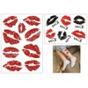 HSC083 091 Temporary Lips Kiss Tattoo Fun Tattoo 2 Sheets