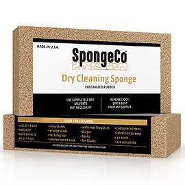 SpongeCo - Dry Cleaning Soot Eraser Sponge - Pet Hair, Smoke, Soot, Dust and Dirt Remover - 3x6x3/4 (3 Pack)