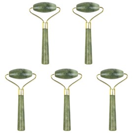 Healvian 5 Stück Jade-Massageroller, Augen-Schönheitsroller, Jade-Rolle, Jade-Rolle, Gesichtsrolle für Augen, Kosmetik, beseitigt Schwellungen der Augen