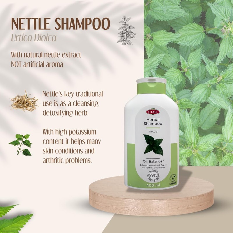 OTACI Herbal Shampoo with Nettle – Vegan Daily Hair Cleanser