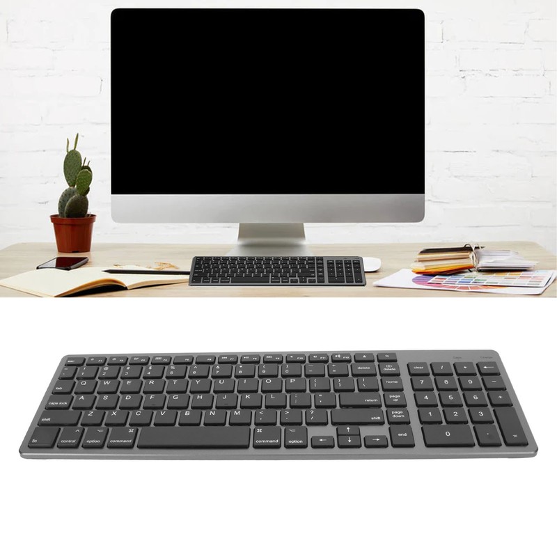Wireless Keyboard BT3.0 102 Keys Ergonomic Scissor Switch Rechargeable Office