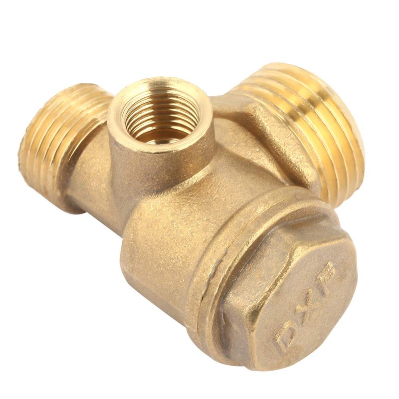 Marhynchus Check Valve 3-Pin Brass Air Compressor Male Thread Check